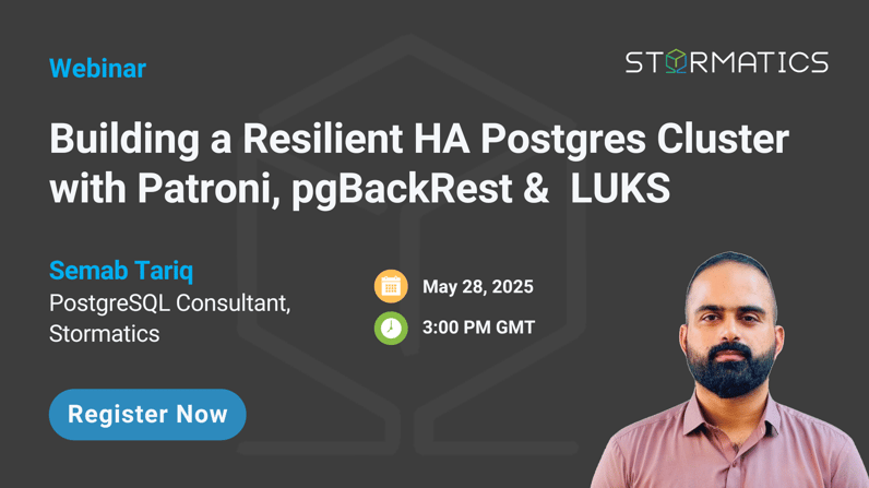 Webinar Social Building a Resilient HA Postgres Cluster with Patroni, pgBackRest &  LUKS